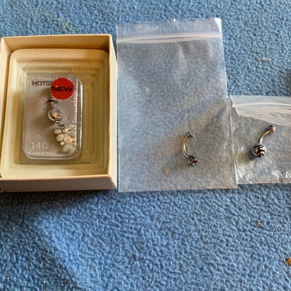 Three Belly Button Ring Combo